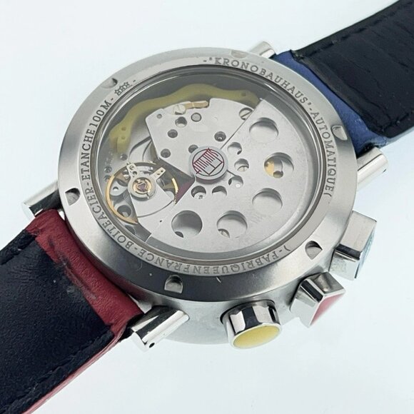 Alain Silberstein Krono Bauhaus Steel Gray Dial 40mm Automatic Men’s Watch - Picture 6 of 8